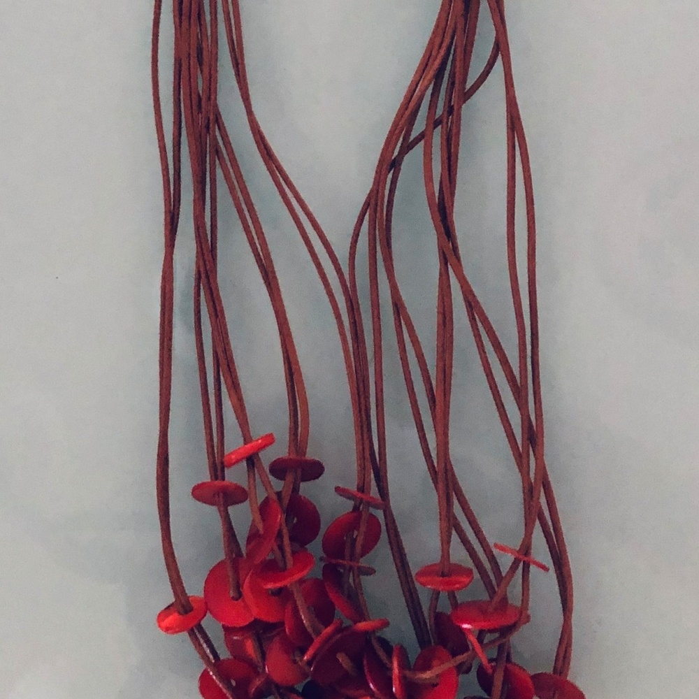 Leather and Beads Necklace